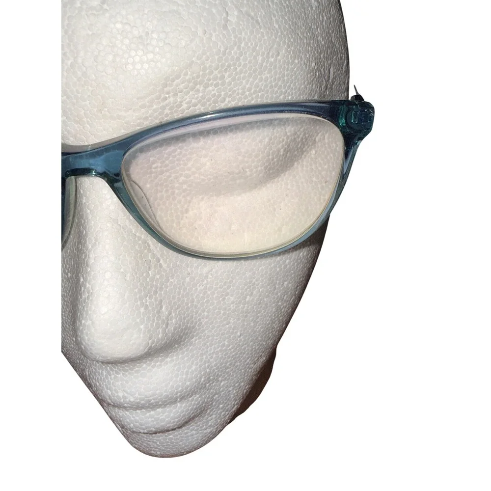 Calvin‎ Klein Womens Teal Blue Eyeglass FRAMES ONLY Metal Temple Frames CK Logo